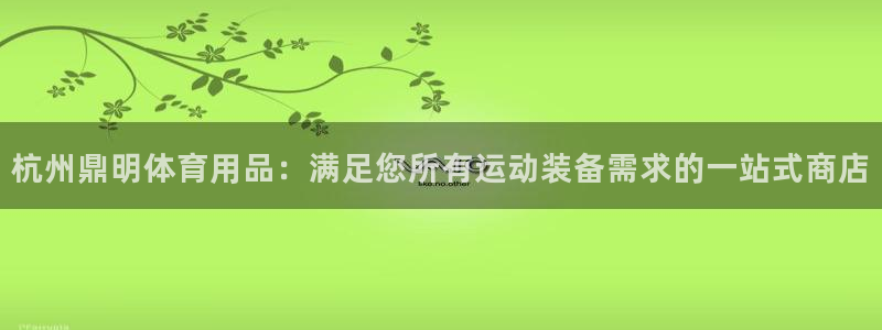 欧陆娱乐是那个旗下的品牌：杭州鼎明体育用品：满足您所