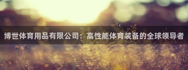 欧陆娱乐官方网站首页：博世体育用品有限公司：高性能体